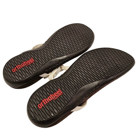 Vionic Sandals Womens 8 White T‑Strap Leather Arch Support Comfort Walking - Picture 5 of 9